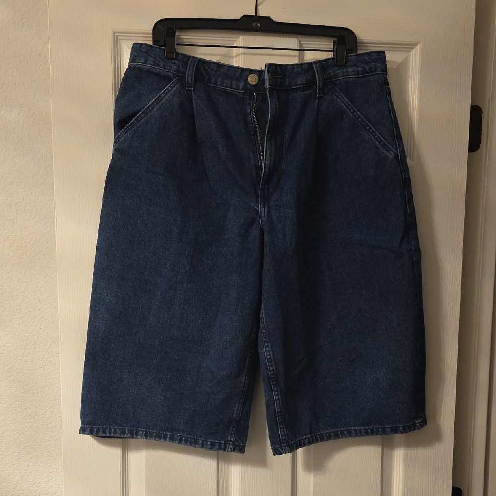 Zara Dark Blue Denim Shorts